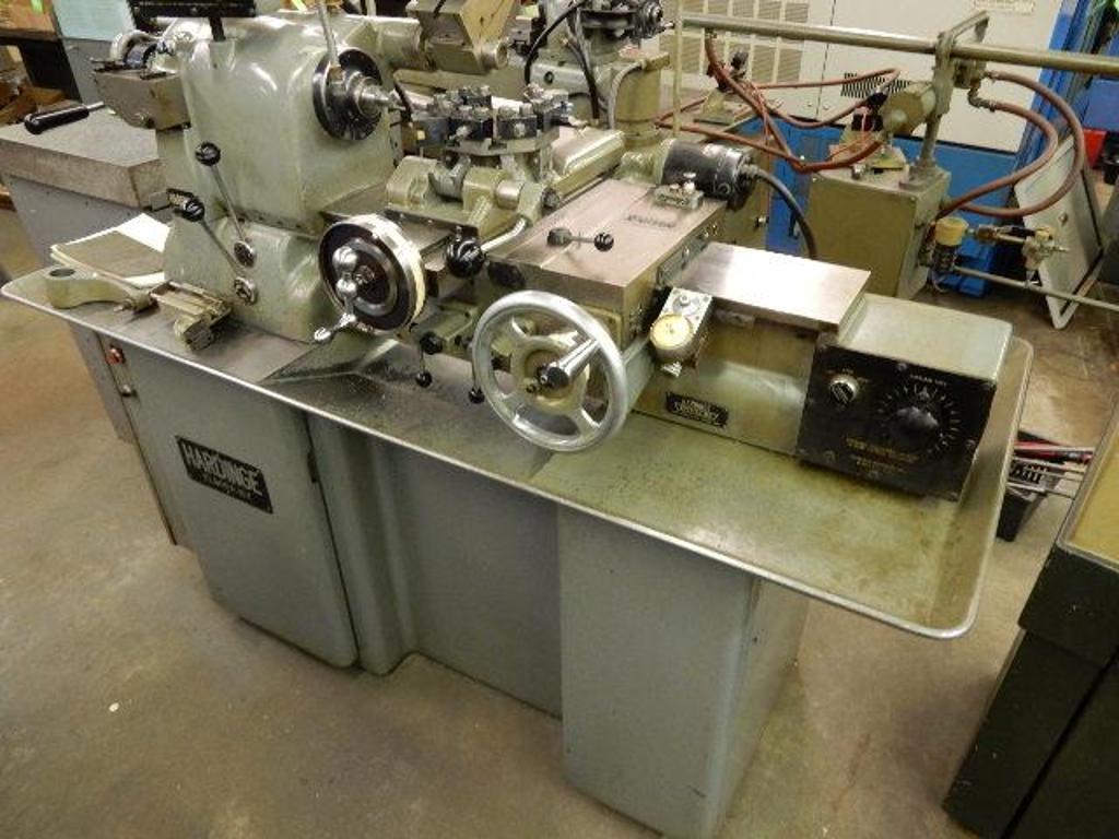 Hardinge Model HC Second Operation Lathe, 8 Position Top Plate, Lever