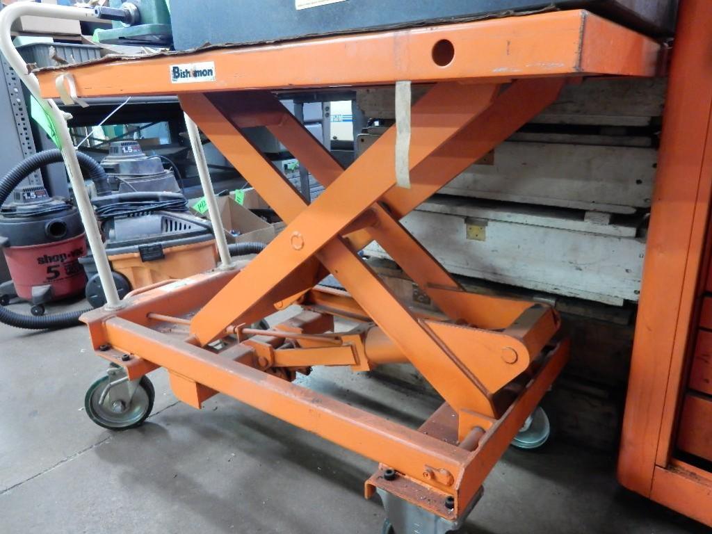 Bishamon Model BX50 Hydraulic Scissor Lift Die Cart, 1100 lb Capacity