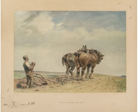 * Payne (Charles Johnson, 'Snaffles'). "Enjoyin' yourself aren't yer?" circa 1940, colour photolithograph, signed by the arti