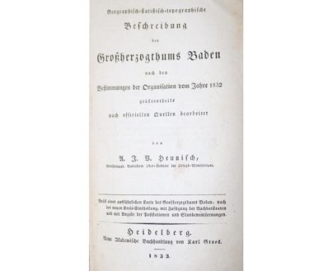 Sammlung: von 18 Schriften zu Baden, versch. Formate u. Einbde.  ╔Enthält u.a.:╗ Stoesser,V. Grabstätten und Grabschriften de