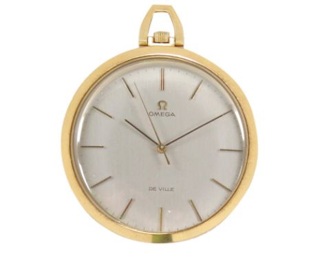 Omega 14k GG: Taschenuhr. Ref. 28122246. Kaliber Omega 601. Uhrwerk rosegoldfarben. Gehäuse 14k 585 Gelbgold. Uhrwerk läuft a