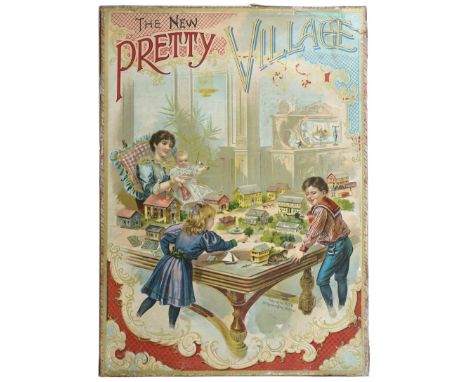 New Pretty Village, The.: New York, McLoughlin Bros. 1897. Gr.-Folio (52 x 38 cm.). Großer farblithogr. Spielplan (120 x 58 c