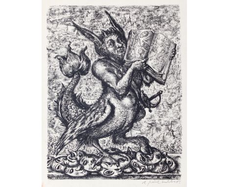 Weber, Andreas Paul: (1883 Arnstadt - 1980 Schretstaken). Grimmelshausen: Fabeltier. Frontispiz zu Hans Jacob Christoffel von