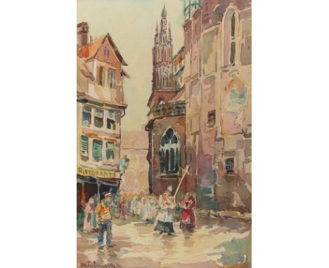 Konvolut: von 6 Bl. Holzschnitt, Aquarell, Bleistiftzeichnung, Serigraphie. 20. Jhdt. 42,5 x 53,5 cm - 70 x 55 cm. Sign. - ╔D