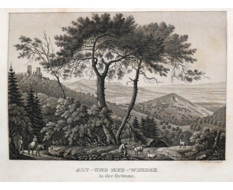 Bader,J.: Das malerische und romantische Baden. 3 Bde. Karlsruhe, Kunstvlg. (ca. 1845). Gr.8°. Mit 7 (1 kolor.) Aquatintataf.