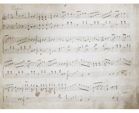 Musikhandschriften.: 2 Bde. Deutsche Handschriften auf Papier, 19. Jh. Qu.8° u. Qu.Kl.4°. Zus. über 250 S. (nicht durchgehend