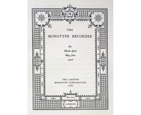 Lindsay Type Foundry.: Specimens of Printing Types made by the Lindsay Type Foundry. New York (um 1900). Qu.4°. Nicht pag. Ol
