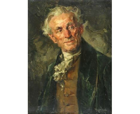Best, Hans: (1874 Mannheim - München 1942). Portrait eines älteren Mannes. Öl auf Karton. 52 x 38 cm. Re. unten sign.   D