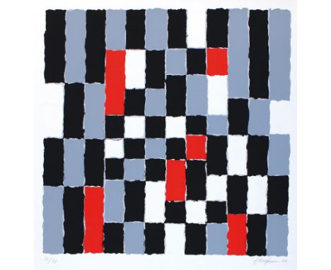 Fleischmann, Adolf Richard: (1892 Esslingen - Stuttgart 1969). Ohne Titel. Farbserigraphie. 1960er (undeutl. dat.). 42,5 x 42