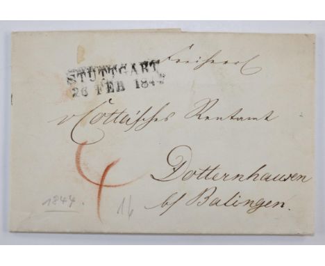 Cotta, Johann Georg von,: Buchhändler, Verleger und Politiker (1796-1865). 4 eh. Briefe mit Unterschrift, dat. (Stuttgart), 2