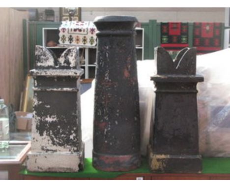 THREE VINTAGE CHIMNEY POTS 