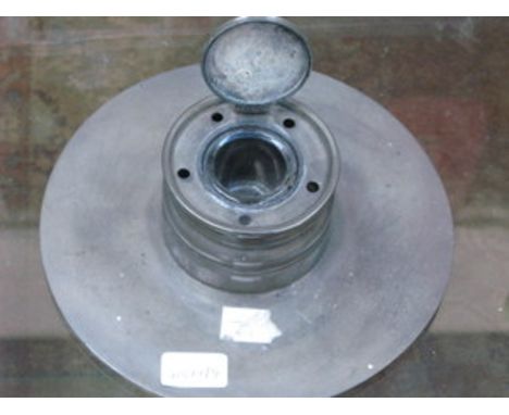 VINTAGE PEWTER INKWELL