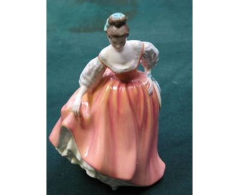 ROYAL DOULTON GLAZED CERAMIC FIGURE- FAIR LADY (CORAL PINK), HN2835