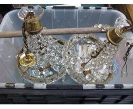 PAIR OF VINTAGE CHANDELIERS