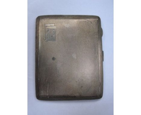 HALLMARKED SILVER MACHINE TURNED CIGARETTE CASE 