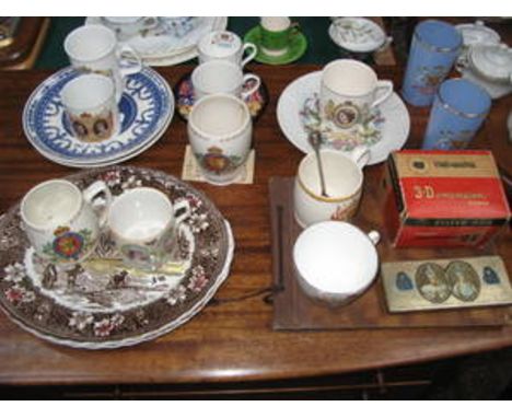 VINTAGE PHOTO ALBUM DEPICTING CHINESE MILITARY SCENES, ETC.  ALSO 3D VIEWMASTER AND VARIOUS COMMEMORATIVE WARE, ETC. 
