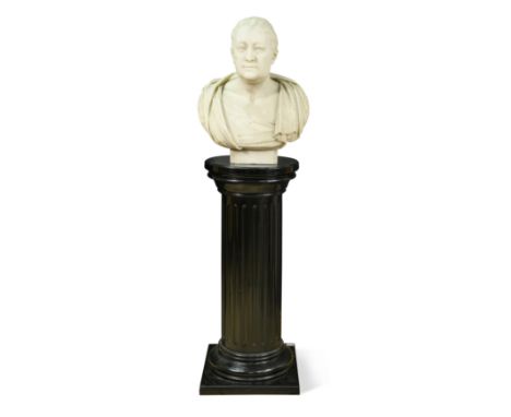 A carved marble bust of The Hon Edward Willes, late 18th or early 19th century,one of the Judges on His Majesty’s Court of Ki