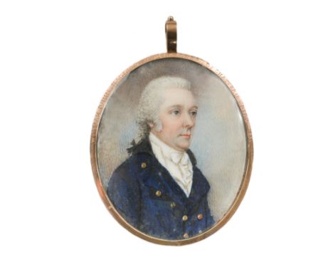 English School, circa 1800Portrait miniature of William Dunn (d. 1831) the reverse with a portrait of his daughter, Sarah Dun