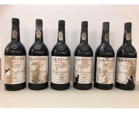 Graham's vintage port 1980,6 bottles
