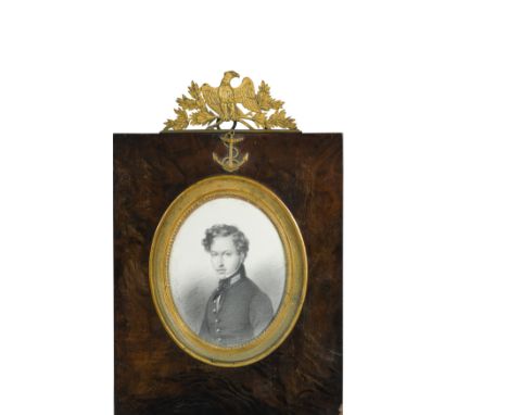 Narcisse Othon (French, fl. 1838-1847)Portrait miniature of Robert Ward, Midshipman signed left of the sitter 'Othon 1835' pe