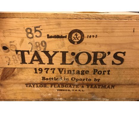 Taylor's vintage port 1977,12 bottles in owc