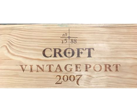 Croft vintage port 2007,6 bottles in owc