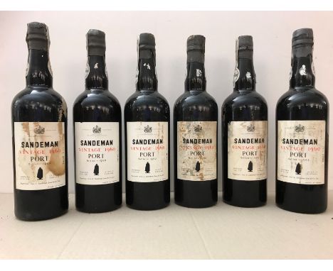 Sandeman's vintage port 1960,12 bottlesCondition report: levels base of neck or better, stained labels