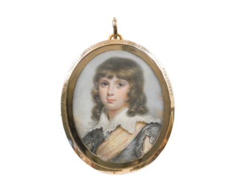 Attributed to Richard Cosway, RA (British, 1742-1821)Portrait miniature of George-Ferrars, later 3rd Marquess Townshend (1778