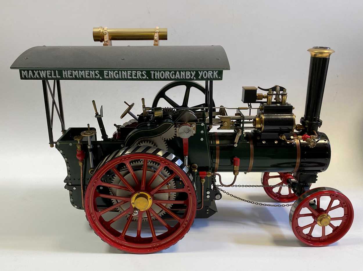 A precision built 1 inch scale live steam model of a Traction Engine by Maxwell Hemmens, 1995
