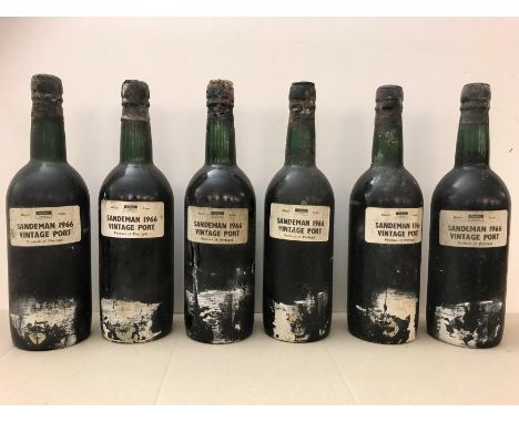 Sandeman's vintage port 1966, Peatling &amp; Cawdron bottled,12 bottlesCondition report: levels: 10 top shoulder or better, 1