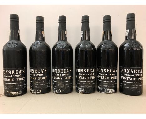 Fonseca vintage port 1980,12 bottlesCondition report: signs of slight seepage