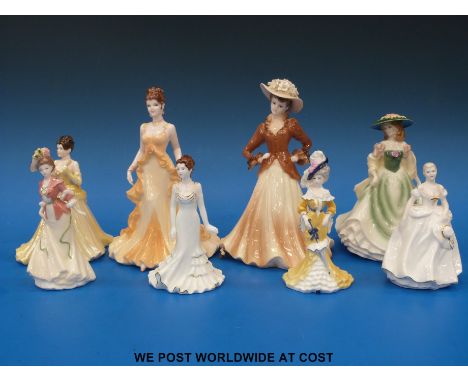 A collection of Coalport figurines and a Royal Worcester figurine