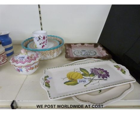 Royal Worcester and Spode ceramics including a fruit bowl