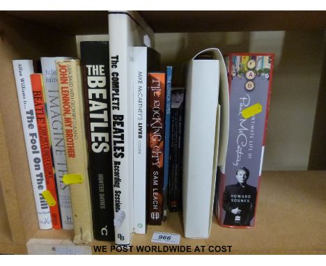 A collection of eleven titles about The Beatles, the majority first edition hardbacks, all are signed by the authors. Include