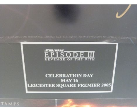 Star Wars 2005 special edition celebration day film poster for Episode III: Revenge Of The Sith from the Leicester Square pre