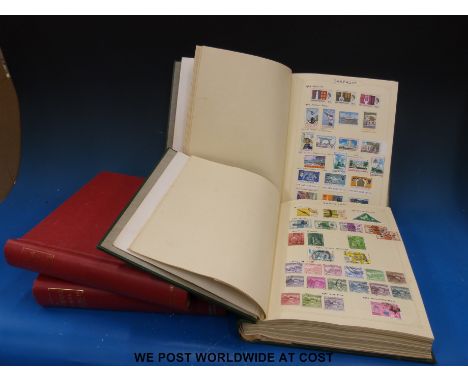 Four Simplex stamp albums QE2, Commonwealth mint and used, comprehensive range of countries, many high value