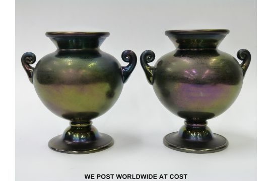 A Pair Of Thomas Webb Christopher Dresser Influence Glass Bronze Previous