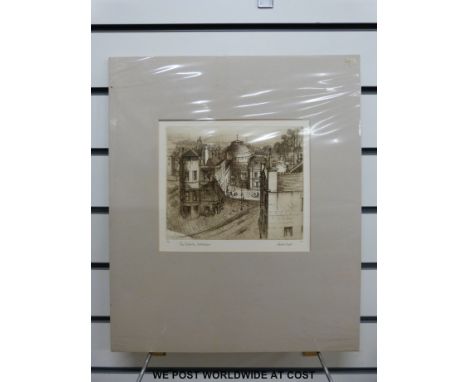 Harold Sayer (British, 20thC): Limited edition print 28/50 "The Rotunda, Cheltenham", signed and dated lower rignt 1952