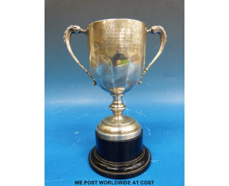 A Stroud Co-operative Society Ltd Bread Competition 1930 hallmarked silver trophy cup (weight 217g) 