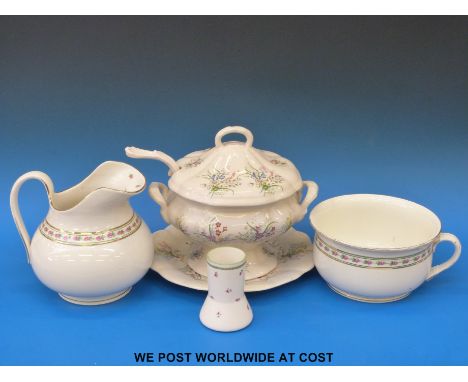 A large soup tureen, ladle and under-plate, Minton dressing table jug etc