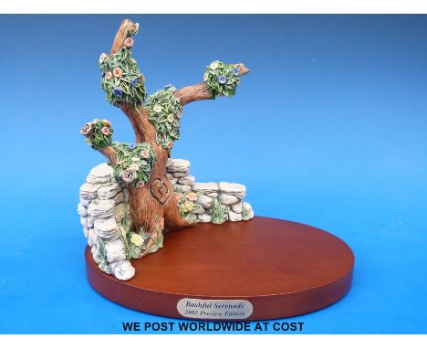Preview edition of a Goebel Hummel figure base "Bashful Serenade" (2002) boxed with certificate