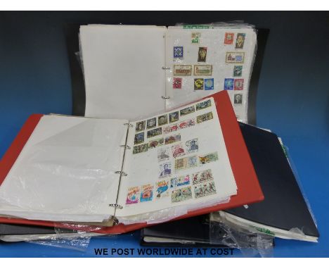 Five ring binders of mixed foreign stamps 
