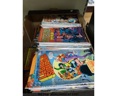 A large collection of Marvel and DC comics from the 1970s/80s to include The Legion of Superheroes, Batman, Superman, Green L