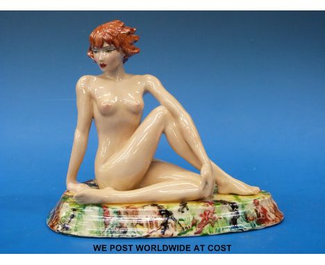 A Martin Thompson for Peggy Davies ceramic artist's original proof figurine of a nude lady, signed to base (height 15cm)