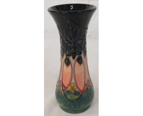 Moorcroft Pottery Cluny miniature vase, stamped MOORCROFT MADE IN ENGLAND and gate device, height 13cm