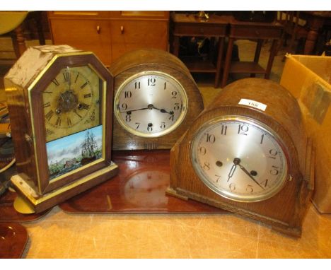 Victorian Mantel Clock and 2 Others