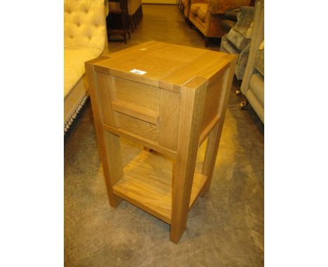 Oak Lamp Table, 32x32cm, 60cm h