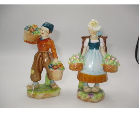 Royal Worcester Dutch Boy and Girl 3922 and 3923