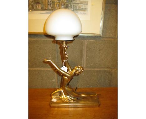 Art Deco Style Lady Figure Table Lamp