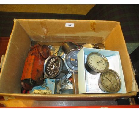 Two Vintage Smiths Car Clocks, Other Car Parts and Part Model Tractor